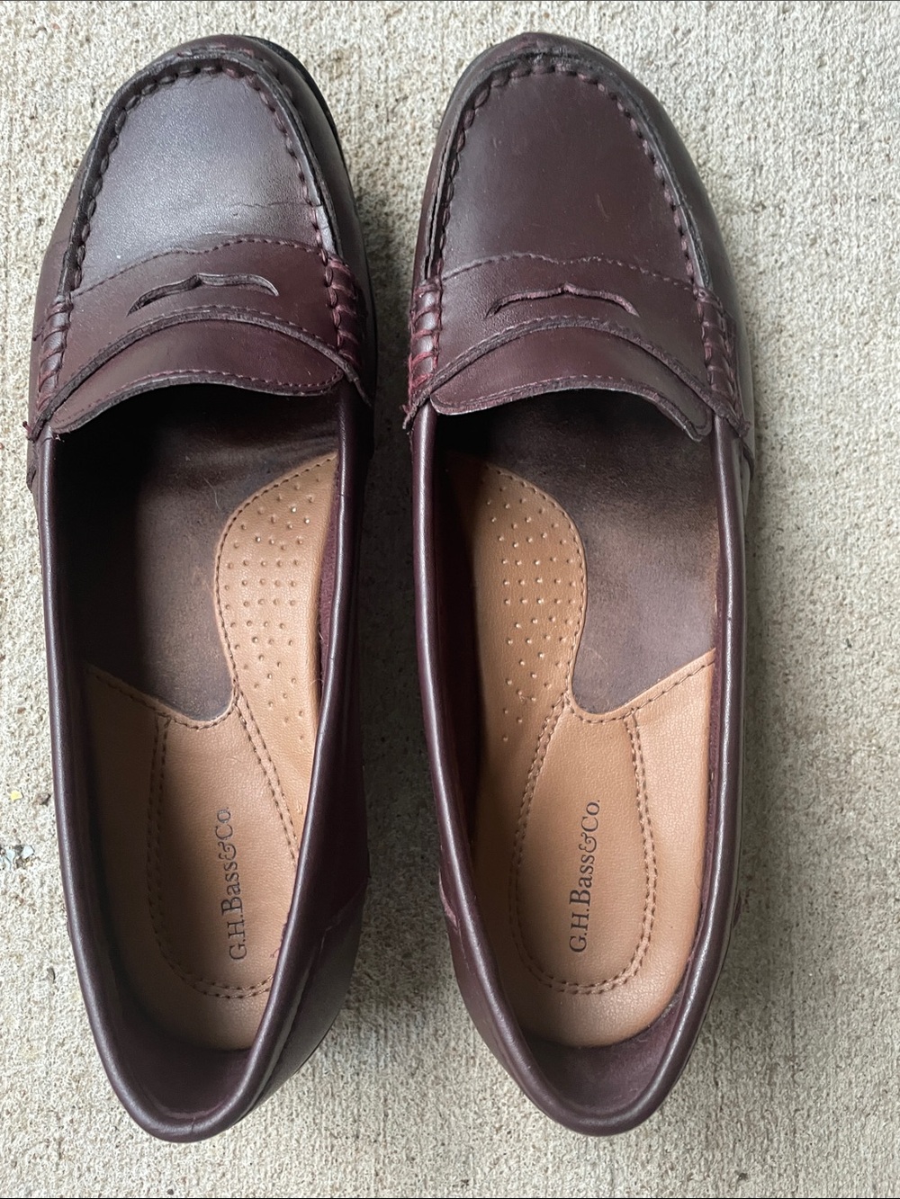 G.H. Bass & Co. Women's Dark Burgundy Penny Loafers